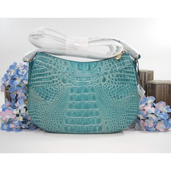 Brahmin Mermaid Turquoise Melbourne Leather Shayna Crossbody Bag NWT - Picture 4 of 8